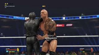 The Rock Dwayne Johnson call Batman to fight with him in WWE Smackdown 2024 [upl. by Ane]