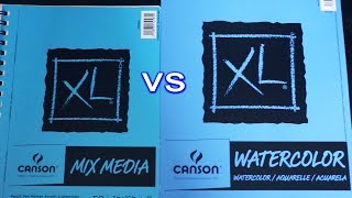 Canson XL Paper Comparison  Mixed Media vs Watercolor [upl. by Ceporah]