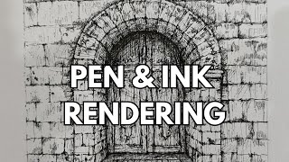 Pen amp Ink Rendering 19Silent live stream [upl. by Lehcin892]