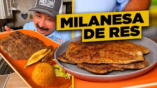 Milanesa de Res Restaurant Style Recipe Mexican Chicken Fried Steak [upl. by Friedrick859]