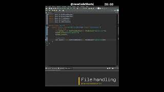 0008 File Handling java coding programming shorts [upl. by Ahsrats]