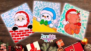 Dibuja tus TARJETAS DE NAVIDAD rápido y fácil  DIY  How to make Christmas cards easy [upl. by Atsuj]