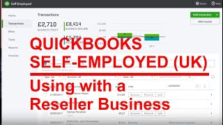 Quickbooks Self Employed UK  Using with a Self Employed Reselling business [upl. by Saxe767]