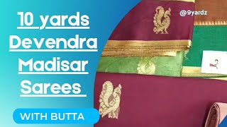 10 yards Devendra Madisar Sarees with butta 9yardzindiaslargestmadisar [upl. by Zurc]