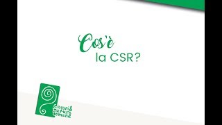 Cos’è la CSR  Responsabilità Sociale d’Impresa [upl. by Anawad394]