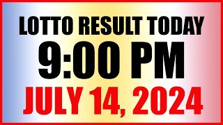 Lotto Result Today 9pm Draw July 14 2024 Swertres Ez2 Pcso [upl. by Yelda]