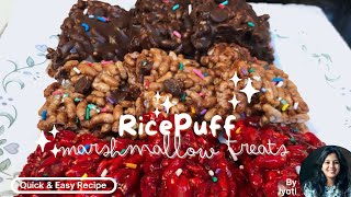 JKs Rice puff Marshmallow Treats  murmure marshmallow quickandeasy bites ricepuff chocolate [upl. by Trevlac]