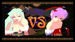 Darkstalkers 3  Morrigan Arcade Mode [upl. by Calvano]