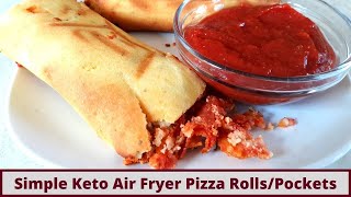 Keto Air Fryer Pizza Rolls Pocket Gluten Free And Nut Free With Stovetop Options [upl. by Benedicta]