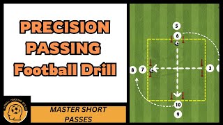 Football Passing Drill  FootballSoccer Drill U7 U8 U9 U10 Short passing combinations [upl. by Htiekel]