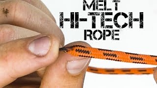 Melt the End of Covered HiTech Rope  Spreta Dyneema Vectran [upl. by Orteip]