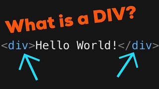 What is a DIV  HTML Basics 1 [upl. by Eceerehs148]