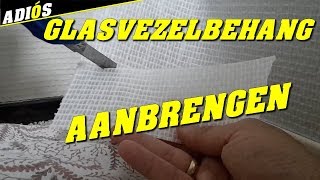 GLASVEZELBEHANG AANBRENGEN how to apply fiberglass wallpaper [upl. by Mohammad]