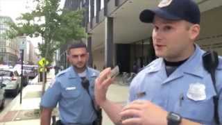 DC police officers attempt to prevent arrest from being videotaped [upl. by Chuch]