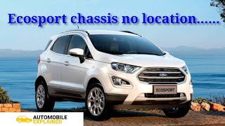 Ford ecosport chassis no and vin plate location [upl. by Miarzim]