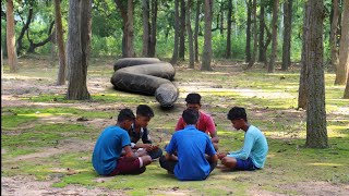 Anaconda Snake Attack On Village Boy In Forest  Card Playing Time [upl. by Couhp]