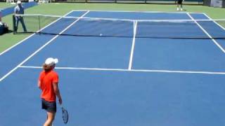 Sam Stosur practices her serve at Stanford 73010 2 [upl. by Derej]