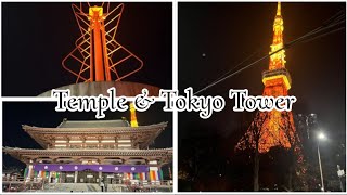 Temple amp Tokyo TowerNew Year Eve in Tokyo Japan [upl. by Nerag581]