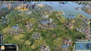 Civilization V Nuclear War  America Vs France [upl. by Itnahsa]