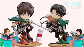 Abrimos colección completa de figuras de Palverse Eren y Levi del manga anime de Shingeki no Kyojin [upl. by Doroteya]