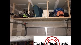 Over the Garage Door Wood Storage Shelves [upl. by Trammel]