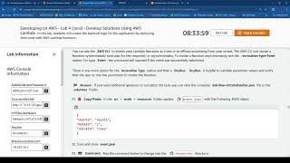 Developing on AWSLab 4 Java  Develop Solutions Using AWS Lambda [upl. by Cacia]
