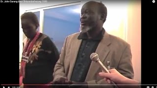 Dr John Garang about Slave Liberation 1999 E [upl. by Colwen270]