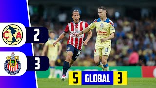 AMERICA VENCE 5  3 EN EL GLOBAL A CHIVAS POR OCTAVOS DE FINAL  CONCACHAMPIONS  REY DEPORTIVO [upl. by Diarmid]