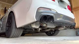 BMW M550i Exhaust Rev Part2 BMW M550i Exhaust Sound Rev resonator and muffler delete [upl. by Rolyt]