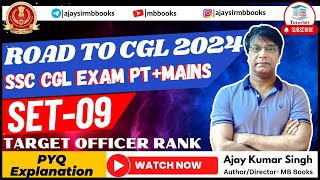 SSC SET 09  ROAD TO SSC CGL 2024 🔥 PYQ ENGLISH PRACTICE  TARGET SELECTION  AJAY SIR  MB BOOKS [upl. by Wagshul]