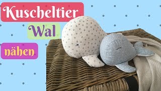 Kuscheltier selber nähen WalPlüschtierStofftier für dein Baby nähenNähanleitung für Anfänger [upl. by Jasmine]