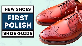 FIRST POLISH ON BRAND NEW LEATHER BROGUES [upl. by Yssis]