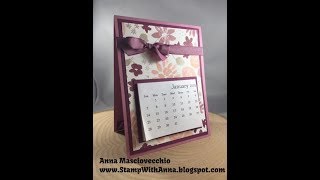 Stampin Up Easel Calendar [upl. by Gersham]