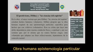 El positivismo Dilthey y “Las ciencias del espíritu” [upl. by Marice]