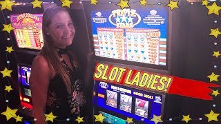 ⭐Triple Stars Slot Machine WIN with Amanda ⭐Slot Ladies [upl. by Hairahcez]