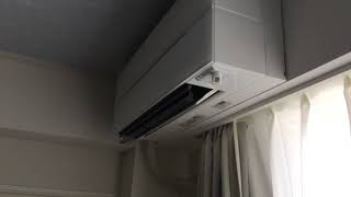 三菱電機エアコン霧ヶ峰FLシリーズ 起動！ ムーブアイが出てくる瞬間！ Air Conditioner started The moment the move eye comes out [upl. by Fried]