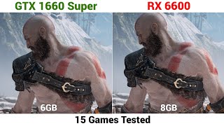 Nvidia GTX 1660 Super vs AMD RX 6600  15 Games Tested [upl. by Merv]