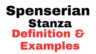 Spenserian Stanza Definition and Examples Edmund Spensers Contribution to Elizabethan Poetry [upl. by Lidah162]