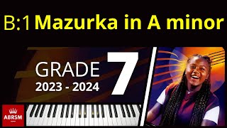 ABRSM Grade 7 Piano 2023  Mazurka in A minor Op 68 No 2 Chopin [upl. by Trude]