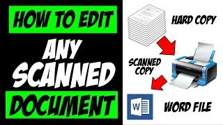 How to edit Scanned document in MS Word  Convert JPGPDF to Word without any software  HINDI [upl. by Ahsiekrats]