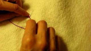 how to do a double caston stitch [upl. by Hali]