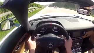 Mercedes SLS AMG GT Roadster auf der Autobahn 285 kmh [upl. by Nonarb862]