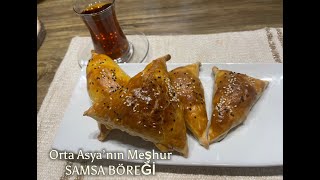 TÜRKMEN SAMSA BÖREĞİ TARİFİ samsa somsa börek [upl. by Bowman]