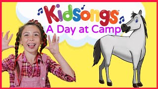 A Day At Camp by Kidsongs  Camp Songs for Kids  Hokey Pokey Dance  Camp fire Songs  PBS Kids [upl. by Yslehc]