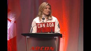 Hayley Wickenheiser Canadian Womens Hockey Team  Flag Bearer 2014 Winter Olympic Games [upl. by Ahsimaj]