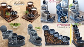 Cemented Craft  Amazing 4 Best Homemade Indoor Strongest Waterfall Fountain  Cemented Life Hacks [upl. by Schultz734]