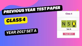 NSOclass 4 science Olympiad test paperyear 2017 set A [upl. by Libbi]