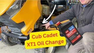 Cub Cadet XT1 Oil Change [upl. by Innaig]