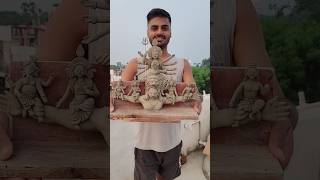 🌺New style Maa Durga murti making with clay 2024 shorts navratrispecial trending [upl. by Airak]