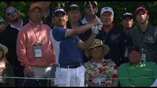 2016 Masters JB Holmes amp Louis Oosthuizen Incredible Ace on 16 ✰36 [upl. by Fredette]